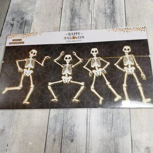 NWT - 8ft Skeleton White and Gold Garland Halloween